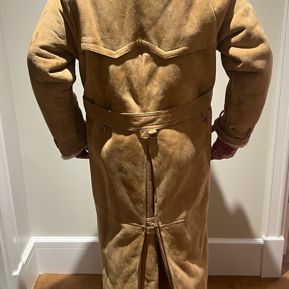 Ralph Lauren Purple Label Double-breasted Shearling Coat - brown - large
